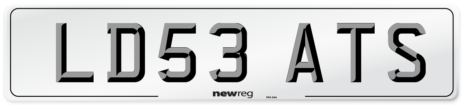 LD53 ATS Number Plate from New Reg